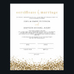 REGINA Glam Yellow Gold huwelijkscertificaat Poster<br><div class="desc">Dit huwelijksattest is voorzien van glittery faux yellow gold sequins en een leuke glazen lay-out. Bewerk eenvoudig *most* formuleringen en wijzig lettertypen om aan te passen aan uw ceremonie en de stijl van het stel. Voor de beste kwaliteit, ben zeker om steendocument te gebruiken zodat slaan de handtekeningen niet. Dit...</div>