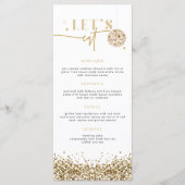 REGINA Gold Sequins Disco Let's Eat Menu Kaart (Voorkant)