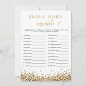 REGINA Gold Sequins Vrijgezellenfeest Word Scrambl Kaart (Voorkant)