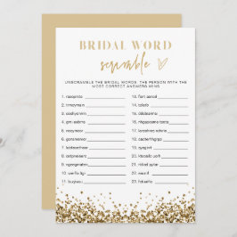 REGINA Gold Sequins Vrijgezellenfeest Word Scrambl Kaart