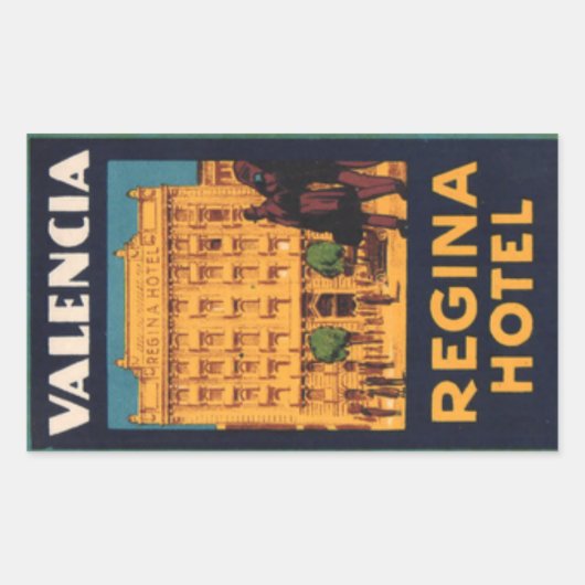Regina Hotel Valencia Rechthoekige Sticker (Voorkant)