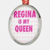 Regina is mijn koningin metalen ornament (Links)