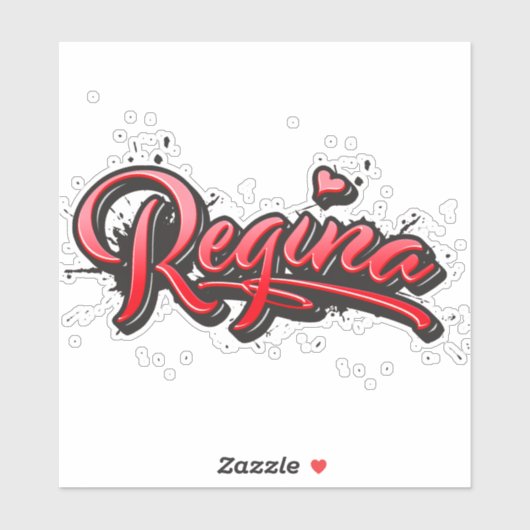 Regina red Heart Graffiti Aufkleber Sticker (Vel)