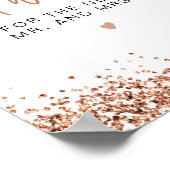 REGINA Roos Gold Advice voor de Bride & Groom Poster (Hoek)