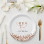 REGINA Roos Gold Blush Pink Bride to be Shower Papieren Bordje<br><div class="desc">Deze bruid om plaats te zijn is voorzien van faux roos gouden glittersequins, moderne vetgedrukte lettertypen en een leuk handgetekend hart. Bewerk de zwarte tekst eenvoudig om aan de behoeften van uw gebeurtenis te voldoen. Dit papieren bord is ideaal voor uw glam vrijgezellenfeest, ontbijt met bridale bridale bridale of bachelorette...</div>