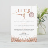 REGINA Roos Gold Disco Wedding Let's Eat Menu (Staand voorkant)
