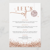 REGINA Roos Gold Disco Wedding Let's Eat Menu (Voorkant)