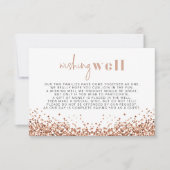 REGINA Roos Gold Glam Sequins Wishing Well Kaart (Voorkant)