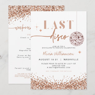 REGINA Roos Gold Last Disco Bachelorette Weekend Kaart