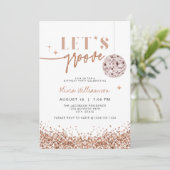 REGINA Roos Gold Let's Disco Birthday Party Kaart (Staand voorkant)