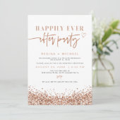 REGINA Roos Gold Sequin Elopement Reception Kaart (Staand voorkant)