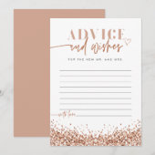 REGINA Roos Gold Sequins Advies en wenst Kaart (Voorkant / Achterkant)