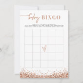 REGINA Roos Gold Sequins Baby shower Bingo Game Kaart (Voorkant)