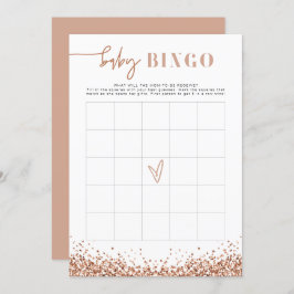REGINA Roos Gold Sequins Baby shower Bingo Game Kaart