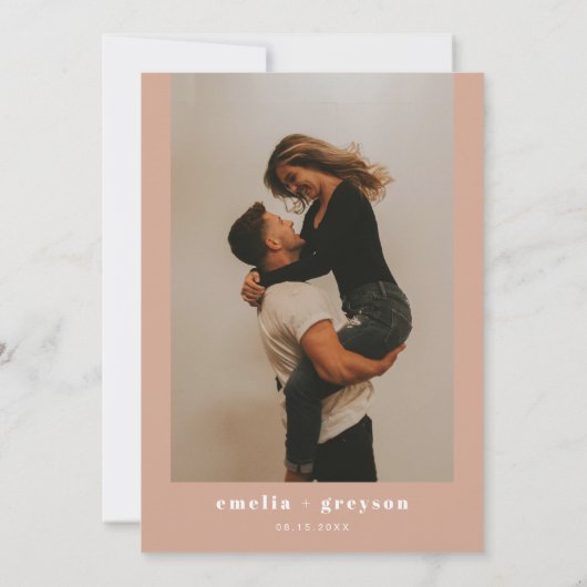 REGINA Roos Gold Sequins Glitter Save the Date Kaart (Achterkant)