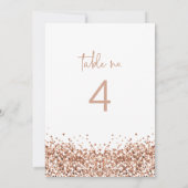 REGINA Roos Gold Sequins Glitter Table Number Kaart (Achterkant)