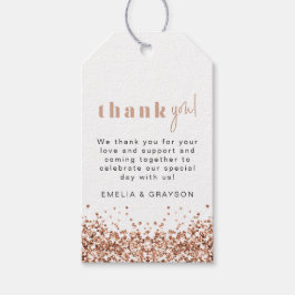 REGINA Roos Gold Sequins Hartelijk dank Label Cadeaulabel