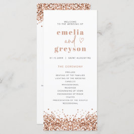 REGINA Roos Gold Sequins Long Wedding Programme Menu