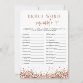 REGINA Roos Gold Vrijgezellenfeest Word Scramble Kaart (Voorkant)