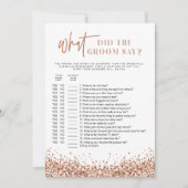 REGINA Roos Gold wat de Groom zei Kaart (Voorkant)