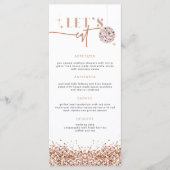 REGINA Rose Goud Glitters Disco Laten we Eet Menu (Voorkant)