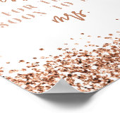 REGINA Rose Goud Hoeveel Kusjes Bruidsfeest Poster (Hoek)