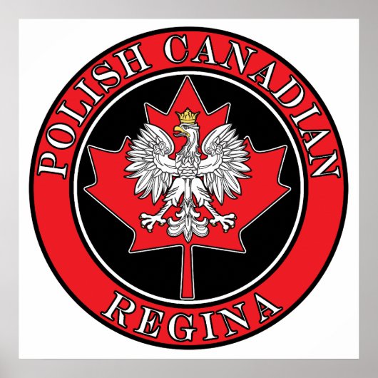 Regina Round Poland Canadian Leaf Poster (Voorkant)