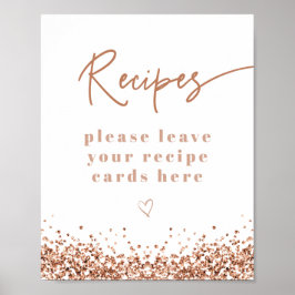 REGINA Roze Goud Sequins Bruidsbruiloft Recepten Poster