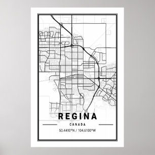 Regina Saskatchewan Canada Cities Travel City Map Poster