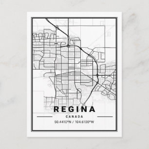 Regina Saskatchewan Canada Travel City Map Briefkaart
