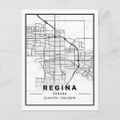 Regina Saskatchewan Canada Travel City Map Briefkaart (Voorkant)