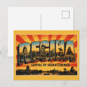 Regina Saskatchewan Hoofdstad Briefkaart (Voorkant / Achterkant)