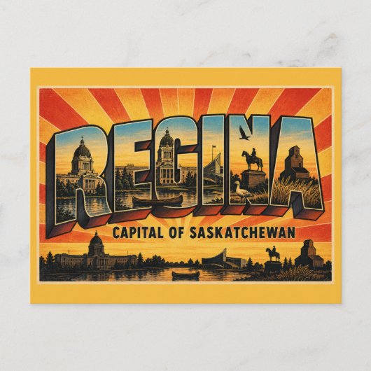 Regina Saskatchewan Hoofdstad Briefkaart (Voorkant)