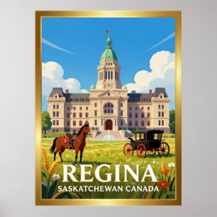 Regina Saskatchewan Prairie-hoofdstad Poster