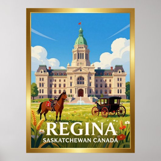 Regina Saskatchewan Prairie-hoofdstad Poster (Voorkant)