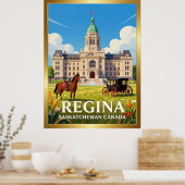 Regina Saskatchewan Prairie-hoofdstad Poster (Keuken)