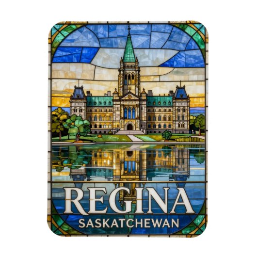 Regina Saskatchewan Prairie Stad 💎 Magneet (Verticaal)