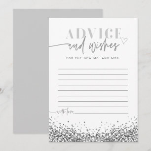 REGINA Silver Glitter Advice en Wishes Kaart