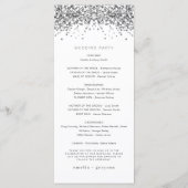 REGINA Silver Glitter Sequins Long Wedding Program Menu (Achterkant)