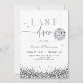 REGINA Silver Last Disco Bachelorette Weekend Invi Kaart (Voorkant)