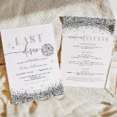 REGINA Silver Last Disco Bachelorette Weekend Invi Kaart