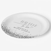 REGINA Silver Sequins Bride om Shower te worden Papieren Bordje (Gekanteld)