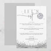 REGINA Silver Sequins Disco Wedding Let's Eat Menu (Voorkant / Achterkant)