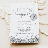 REGINA Silver Sequins Let's Disco Birthday Party Kaart