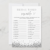 REGINA Silver Sequins Vrijgezellenfeest Word Scram Kaart (Voorkant)