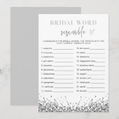REGINA Silver Sequins Vrijgezellenfeest Word Scram Kaart (Voorkant / Achterkant)