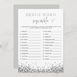 REGINA Silver Sequins Vrijgezellenfeest Word Scram Kaart