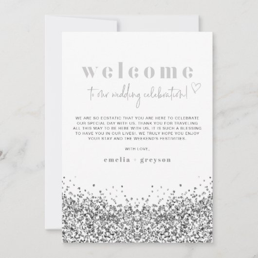 REGINA Silver Sequins Welkome Kaart van de Chronol (Voorkant)