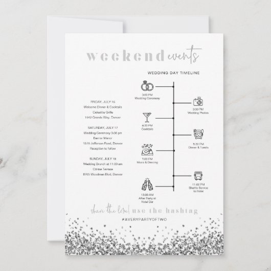 REGINA Silver Sequins Welkome Kaart van de Chronol (Achterkant)