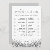 REGINA Silver Sequins zou ze een beetje een Bridal Kaart (Voorkant / Achterkant)